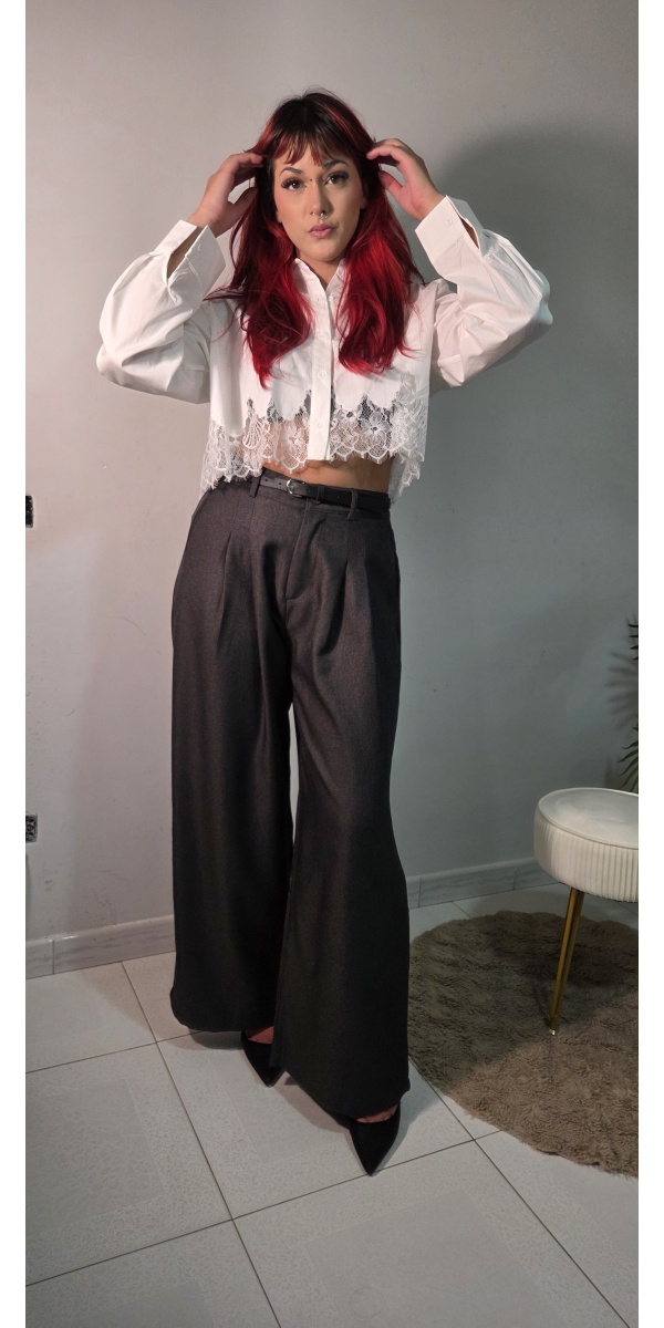 Camicia con pizzo